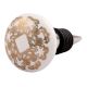 Golden Flower Flat Ceramic Wine Stopper (Pack Of One Piece)